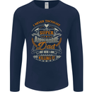 Super Awesome Dad Funny Fathers Day Mens Long Sleeve T-Shirt Navy Blue