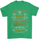 Super Awesome Dad Funny Fathers Day Mens T-Shirt Cotton Gildan Irish Green