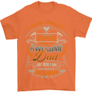 Super Awesome Dad Funny Fathers Day Mens T-Shirt Cotton Gildan Orange