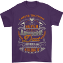 Super Awesome Dad Funny Fathers Day Mens T-Shirt Cotton Gildan Purple