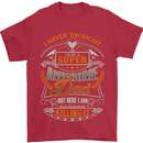 Super Awesome Dad Funny Fathers Day Mens T-Shirt Cotton Gildan Red