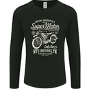 Super Motor Cafe Racer Motorcycle Biker Mens Long Sleeve T-Shirt Black