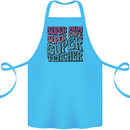 Super Mum Wife Teacher Cotton Apron 100% Organic Turquoise