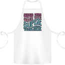 Super Mum Wife Teacher Cotton Apron 100% Organic White