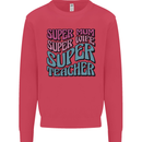 Super Mum Wife Teacher Kids Sweatshirt Jumper Heliconia