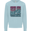 Super Mum Wife Teacher Kids Sweatshirt Jumper Light Blue