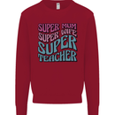 Super Mum Wife Teacher Kids Sweatshirt Jumper Red