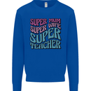 Super Mum Wife Teacher Kids Sweatshirt Jumper Royal Blue