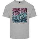 Super Mum Wife Teacher Mens Cotton T-Shirt Tee Top Sports Grey