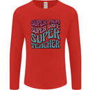Super Mum Wife Teacher Mens Long Sleeve T-Shirt Red