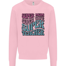 Super Mum Wife Teacher Mens Sweatshirt Jumper Light Pink
