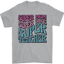 Super Mum Wife Teacher Mens T-Shirt 100% Cotton Sports Grey
