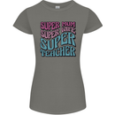 Super Mum Wife Teacher Womens Petite Cut T-Shirt Charcoal