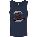 Superhero Camera Photography Photorapher Mens Vest Tank Top Navy Blue