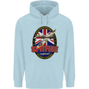 Supermarine Spitfire Flying Legend Childrens Kids Hoodie Light Blue