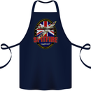 Supermarine Spitfire Flying Legend Cotton Apron 100% Organic Navy Blue