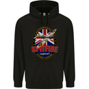 Supermarine Spitfire Flying Legend Mens 80% Cotton Hoodie Black