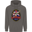Supermarine Spitfire Flying Legend Mens 80% Cotton Hoodie Charcoal
