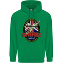 Supermarine Spitfire Flying Legend Mens 80% Cotton Hoodie Irish Green