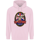 Supermarine Spitfire Flying Legend Mens 80% Cotton Hoodie Light Pink