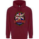 Supermarine Spitfire Flying Legend Mens 80% Cotton Hoodie Maroon
