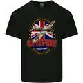 Supermarine Spitfire Flying Legend Mens Cotton T-Shirt Tee Top Black