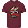 Supermarine Spitfire Flying Legend Mens Cotton T-Shirt Tee Top Maroon