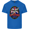 Supermarine Spitfire Flying Legend Mens Cotton T-Shirt Tee Top Royal Blue