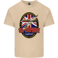 Supermarine Spitfire Flying Legend Mens Cotton T-Shirt Tee Top Sand