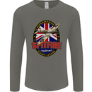 Supermarine Spitfire Flying Legend Mens Long Sleeve T-Shirt Charcoal