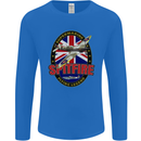 Supermarine Spitfire Flying Legend Mens Long Sleeve T-Shirt Royal Blue