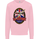 Supermarine Spitfire Flying Legend Mens Sweatshirt Jumper Light Pink