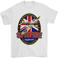 Supermarine Spitfire Flying Legend Mens T-Shirt Cotton Gildan White