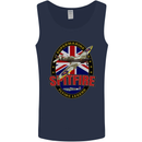 Supermarine Spitfire Flying Legend Mens Vest Tank Top Navy Blue