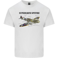 Supermarine Spitfire Infopic Kids T-Shirt Childrens White