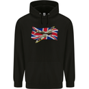 Supermarine Spitfire with the Union Jack Childrens Kids Hoodie Black