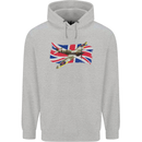 Supermarine Spitfire with the Union Jack Childrens Kids Hoodie Sports Grey