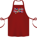 Supermarine Spitfire with the Union Jack Cotton Apron 100% Organic Maroon