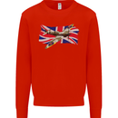 Supermarine Spitfire with the Union Jack Kids Sweatshirt Jumper Bright Red