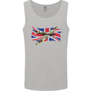 Supermarine Spitfire with the Union Jack Mens Vest Tank Top Sports Grey