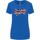 Supermarine Spitfire with the Union Jack Womens Wider Cut T-Shirt Royal Blue