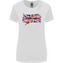Supermarine Spitfire with the Union Jack Womens Wider Cut T-Shirt White