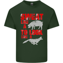 Sweat Like a Pig to Look Like a Fox Gym Mens Cotton T-Shirt Tee Top Forest Green