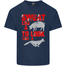 Sweat Like a Pig to Look Like a Fox Gym Mens Cotton T-Shirt Tee Top Navy Blue