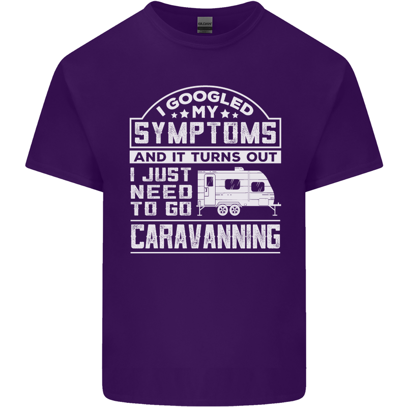 Symptoms Go Caravanning Caravan Funny Mens Cotton T-Shirt Tee Top Purple