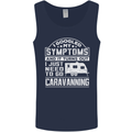 Symptoms Go Caravanning Caravan Funny Mens Vest Tank Top Navy Blue