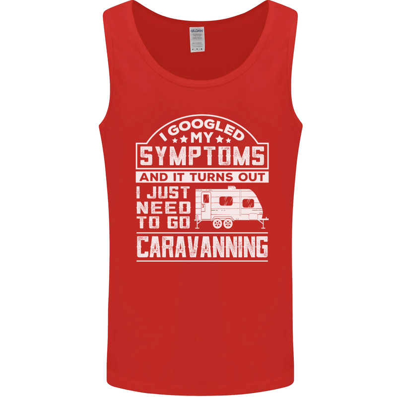 Symptoms Go Caravanning Caravan Funny Mens Vest Tank Top Red