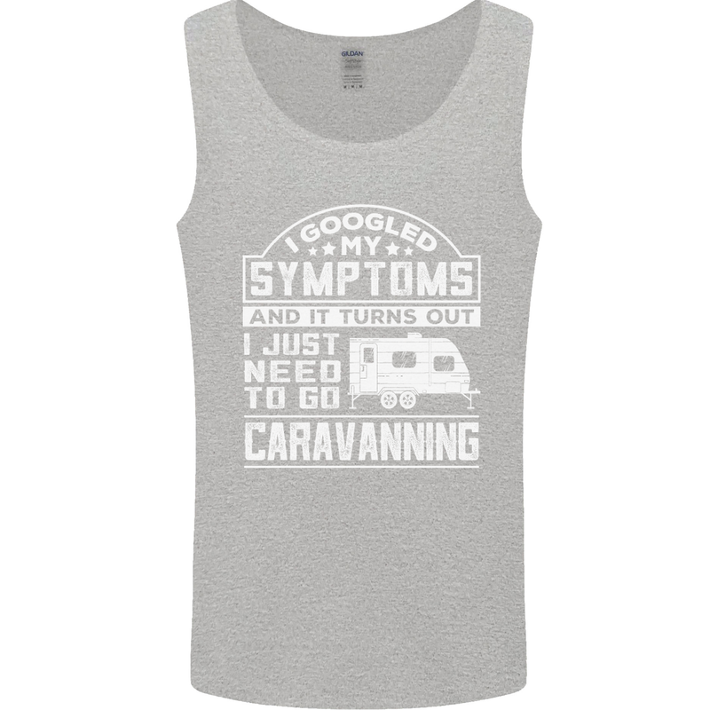 Symptoms Go Caravanning Caravan Funny Mens Vest Tank Top Sports Grey