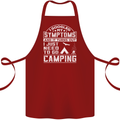 Symptoms I Just Need to Go Camping Funny Cotton Apron 100% Organic Maroon