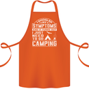 Symptoms I Just Need to Go Camping Funny Cotton Apron 100% Organic Orange